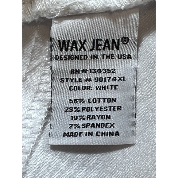 Wax Jeans Butt I Love You Women Sz 16 Soft Stretch Skinny Distressed 36x27 White - Picture 7 of 10